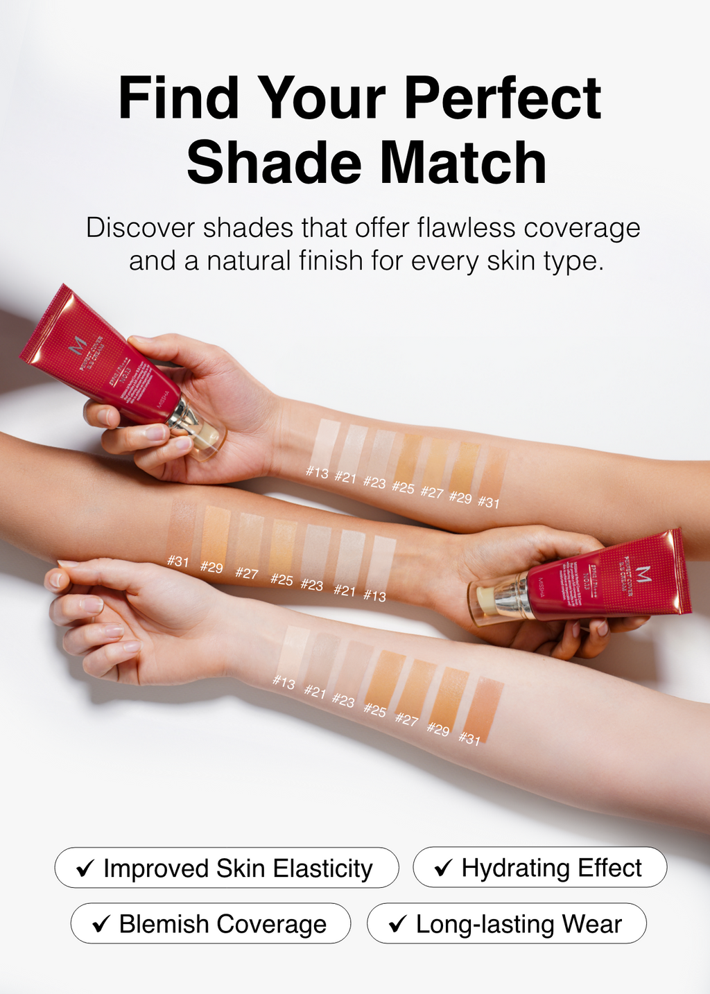 Krem BB do Twarzy Missha M Perfect Cover SPF42 PA+++ - różne odcienie